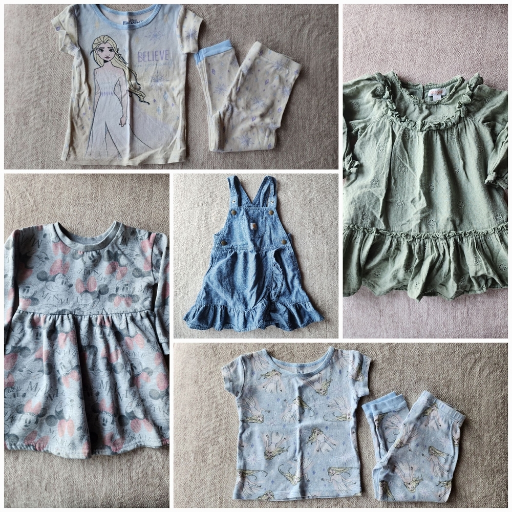 Girls 3T Carhartt Dress Frozen Pajamas Minnie Dress Cat & Jack Dress